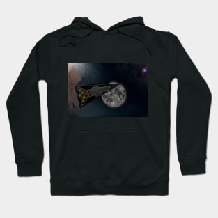 SPACESHIP ON THE MOON LIGHT Hoodie